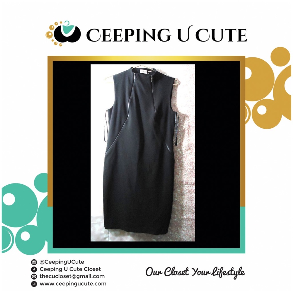 Black Dress with Zippers in Front